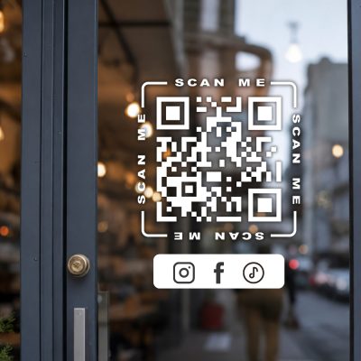 Egyedi QR kód matrica social media 5