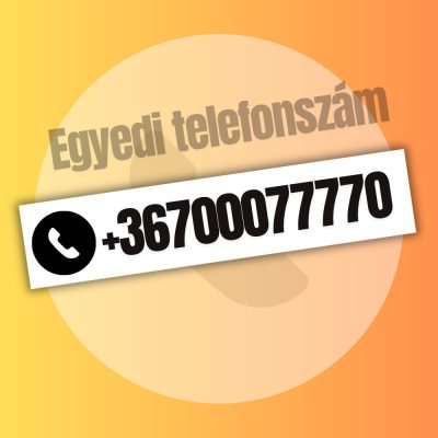 Egyedi telefonszám matrica