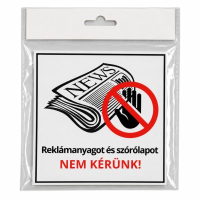 Reklámanyagot és szórólapot nem kérünk matrica 10x10 cm
