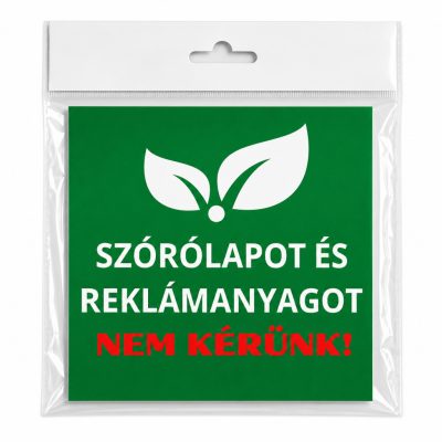 Szórólapot és reklámanyagot nem kérünk matrica 10x10cm