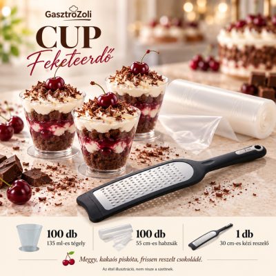 Cup Feketeerdő szett – 100 db 135 ml-es desszerttégellyel