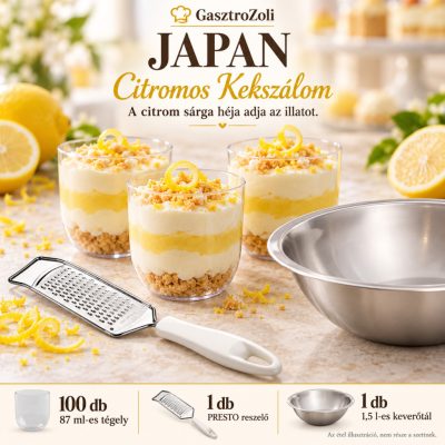 Japan Citromos Kekszálom szett – 100 db 87 ml-es tégellyel