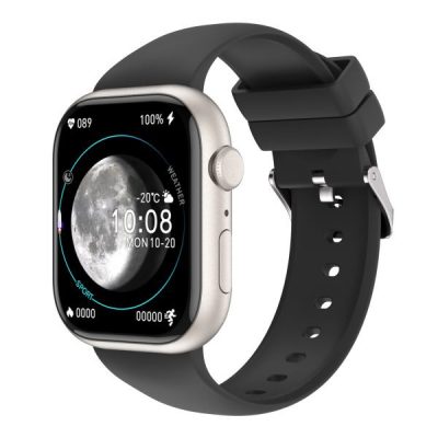 Wonlex W9MAX-F bluetooth vércukormérő okosóra, fekete