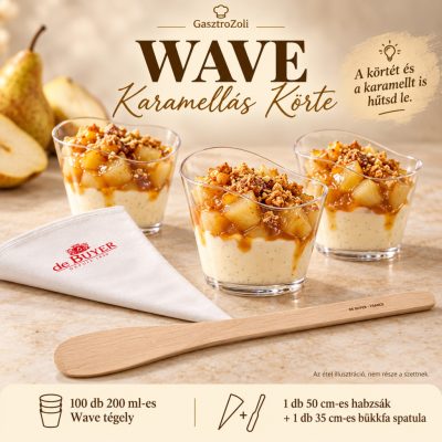 WAVE Karamellás Körte desszertszett – 100 db 200 ml-es tégellyel