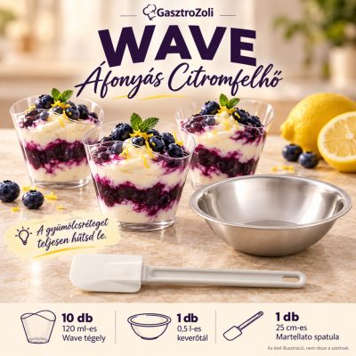 WAVE Áfonyás Citromfelhő desszertszett – 10 db 120 ml-es tégellyel