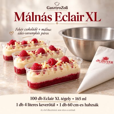 Málnás Eclair XL desszertszett – Eclair XL 165 ml, 100 db