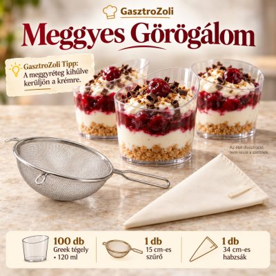 Meggyes Görögálom desszertszett – Greek 120 ml, 100 db
