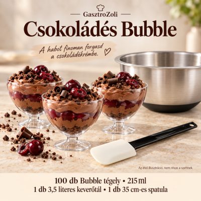 Csokoládés Bubble desszertszett – Bubble 215 ml, 100 db