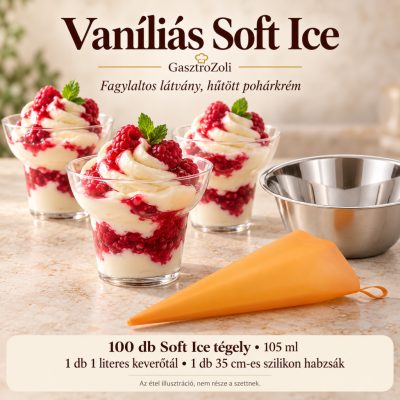Vaníliás Soft Ice desszertszett – Soft Ice 105 ml, 100 db