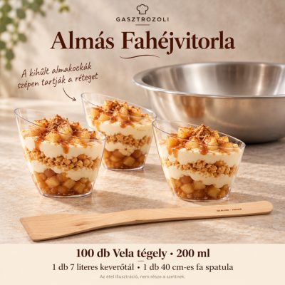 Almás Fahéjvitorla desszertszett – Vela 200 ml, 100 db