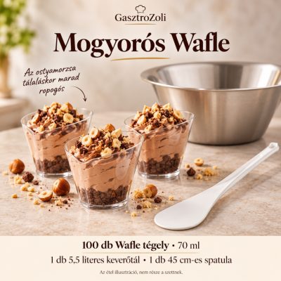 Mogyorós Wafle desszertszett – Wafle 70 ml, 100 db
