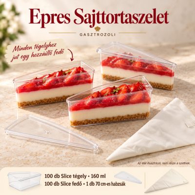 Epres Sajttortaszelet desszertszett – Slice 160 ml, 100 db