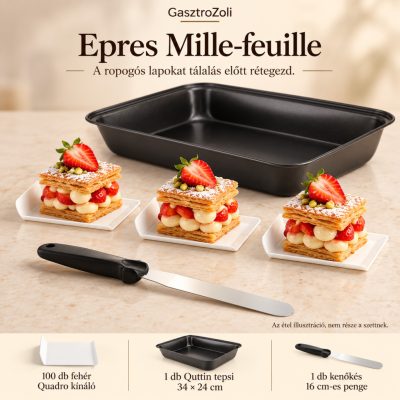 Epres Mille-feuille süteménykészítő és tálalószett – 100 db kínálóval