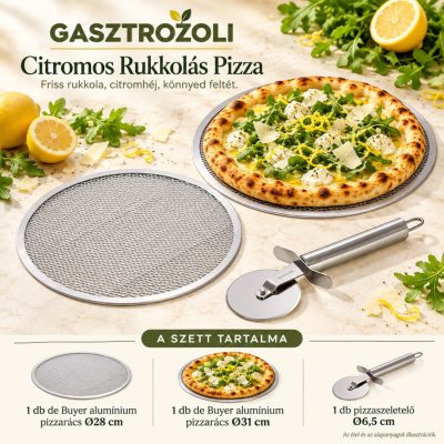 Citromos Rukkolás Pizza pizzasütő szett – 28 és 31 cm