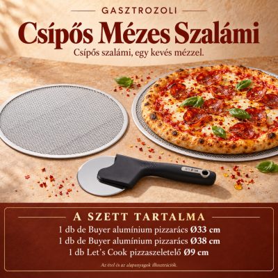 Csípős Mézes Szalámi pizzasütő szett – 33 és 38 cm