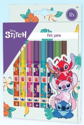 Disney Lilo és Stitch, A csillagkutya Aloha filctoll szett 12 db-os