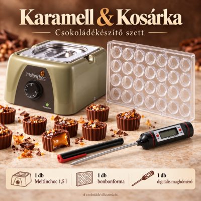 Karamell & Kosárka csokoládékészítő szett – 1,5 l