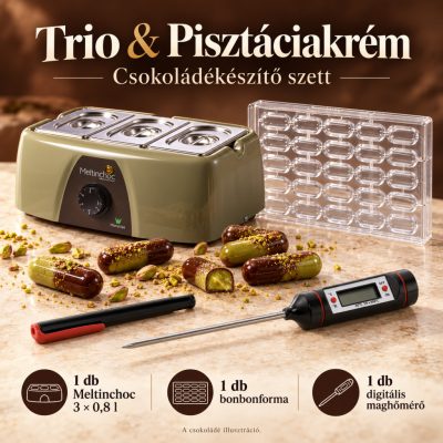 Trio & Pisztáciakrém csokoládékészítő szett – 3 × 0,8 l