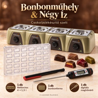 Bonbonműhely & Négy Íz csokoládékészítő szett – 4 × 1,5 l
