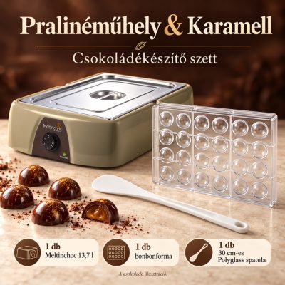 Pralinéműhely & Karamell csokoládékészítő szett – 13,7 l