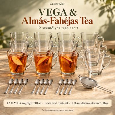 VEGA & Almás-Fahéjas Tea teás szett – 12 személyes