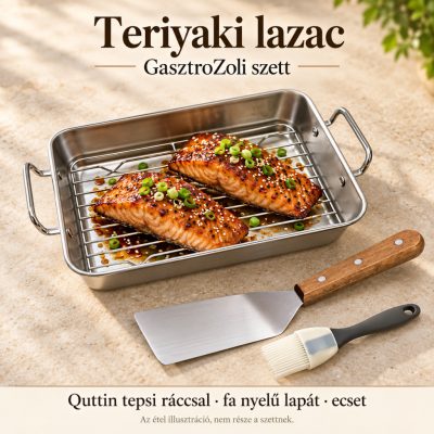Teriyaki lazac – Quttin rácsos tepsi szett