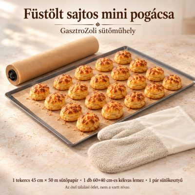 Füstölt sajtos mini pogácsa – Wrapmaster sütőpapír és kékvas sütőlemez szett