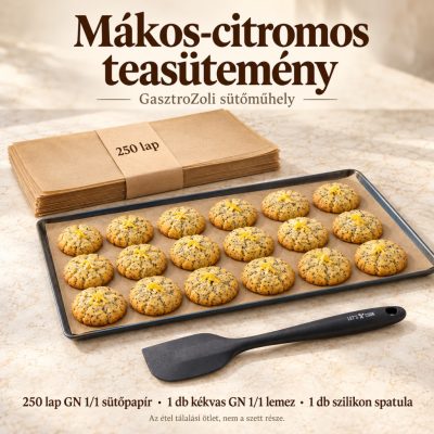 Mákos-citromos teasütemény – 250 lapos GN sütőpapíros szett
