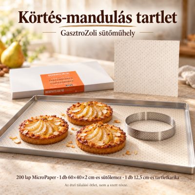 Körtés-mandulás tartlet – MicroPaper Air Pro cukrászszett