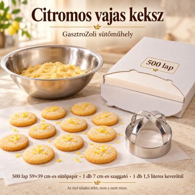 Citromos vajas keksz – 500 lapos Martellato sütőpapíros szett