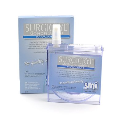 SMI Surgicryl® MONOFILAMENT felszívódó sebészeti varrófonal kazettában, USP 1 (EP 4), 15 m, lila, Ref: 13401