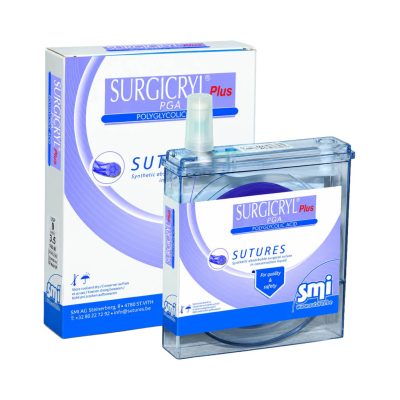 SMI SURGICRYL® PLUS felszívódó sebészeti varrófonal kazettában, USP 0 (EP 3,5), 100 m, lila, Ref: 153510