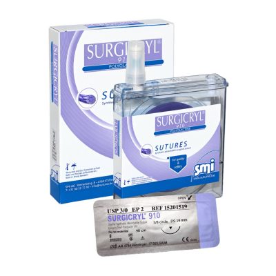 SMI Surgicryl® 910 felszívódó sebészeti varrófonal kazettában, USP 2/0 (EP 3), 50 m, lila, Ref: 17305
