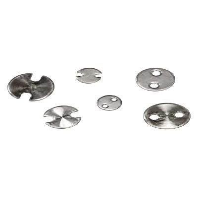 SMI Ormrod varratrögzítő gomb (button), rozsdamentes acél, steril, Ø 9 mm, 2 kivágással, Ref: ZCBU9S