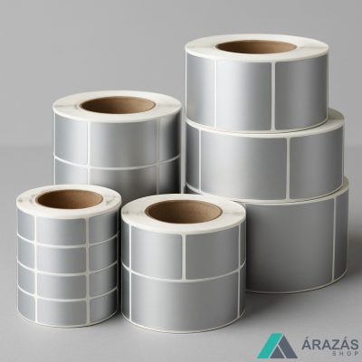 50x25mm PET Matt SILVER (1.000db/40) - ezüst címke