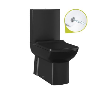 LR 3641 LARA matt fekete bidés wc