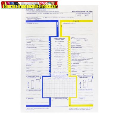 Baleseti bejelentő lap A/4, 2 példányos