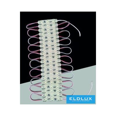 UNIVERSO LED modul 3xSMD-2835 DC:12V 1.2w 140lm Zöldfény 60x10mm 20db/csomag