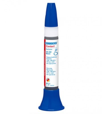 Weicon Contact VA 250 Black gumival töltött hőálló pillanatragasztó 30 g