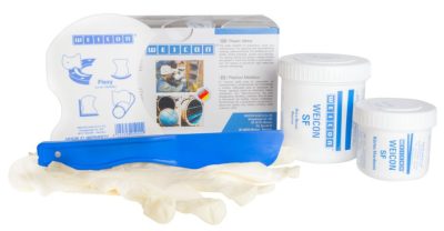WEICON SF - kétkomponensű ACÉL töltött rövid kötési idejű (6 óra) epoxi gyanta massza - 0,2 kg
