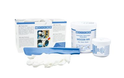 WEICON WR - kétkomponensű ACÉL töltött folyékony KOPÁSÁLLÓ epoxi gyanta - 0,5 kg
