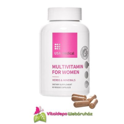 USA Medical Női Multivitamin növényi kivonatokkal (60 db) – Immunerősítés és hormonális támogatás