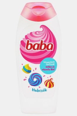 Baba kényeztető tusfürdő Habcsók málna és rózsafa illattal 400 ml