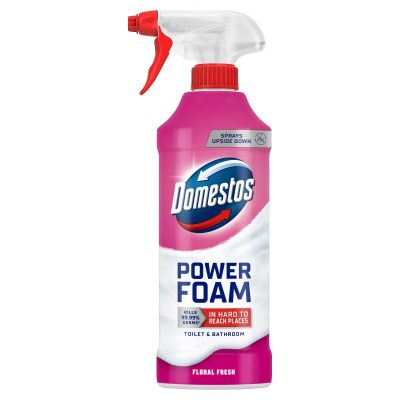 Domestos Power Foam Floral Fresh WC és fürdőszoba tisztító hab 435 ml