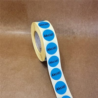 20mm körcímke - kék AKCIÓ nyomat 1000 db/40gy