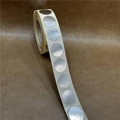 20mm körcímke - EZÜST papír 1000 db/40gy