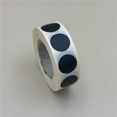 20mm körcímke - FEKETE 1000 db/40gy