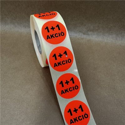 38mm körcímke - EGYEDI KEDVEZMÉNYES nyomat