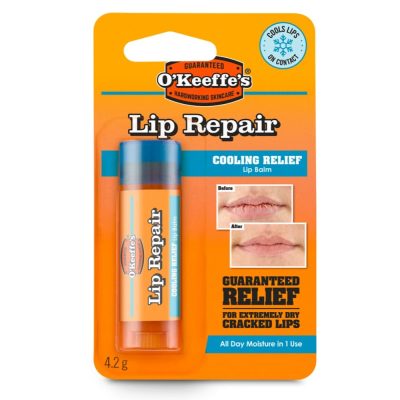 O’Keeffe’s Lip Repair Cooling Relief hűsítő ajakbalzsam száraz ajkakra – 4,2 g