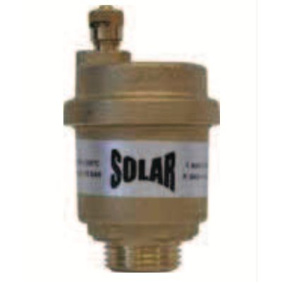 Automata szolár légtelenítő szelep napkollektor rendszerhez tiszta rézből 1/2" menetes csatlakozó